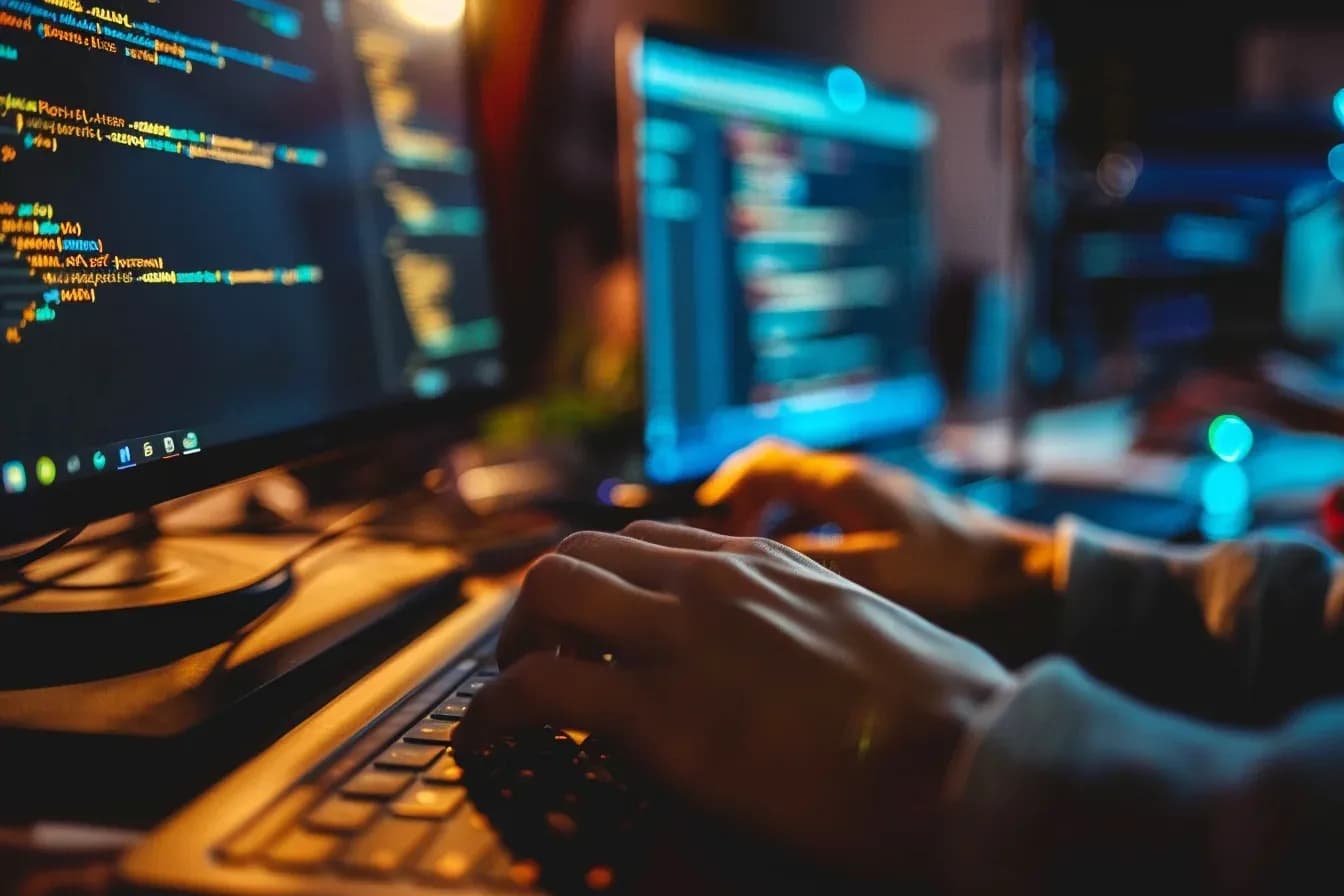 Writing code while building a website