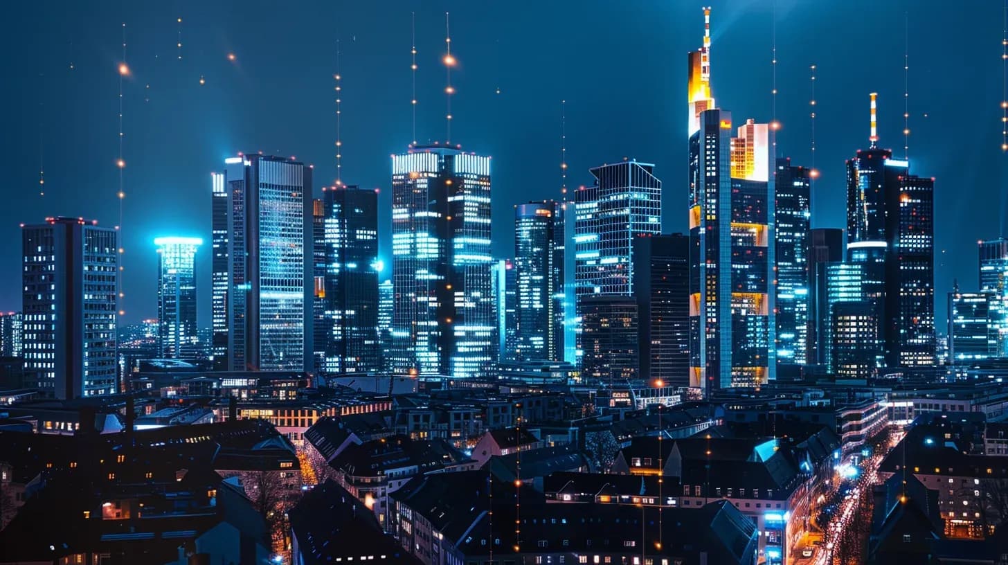 Modern city as a symbol of digital transformation