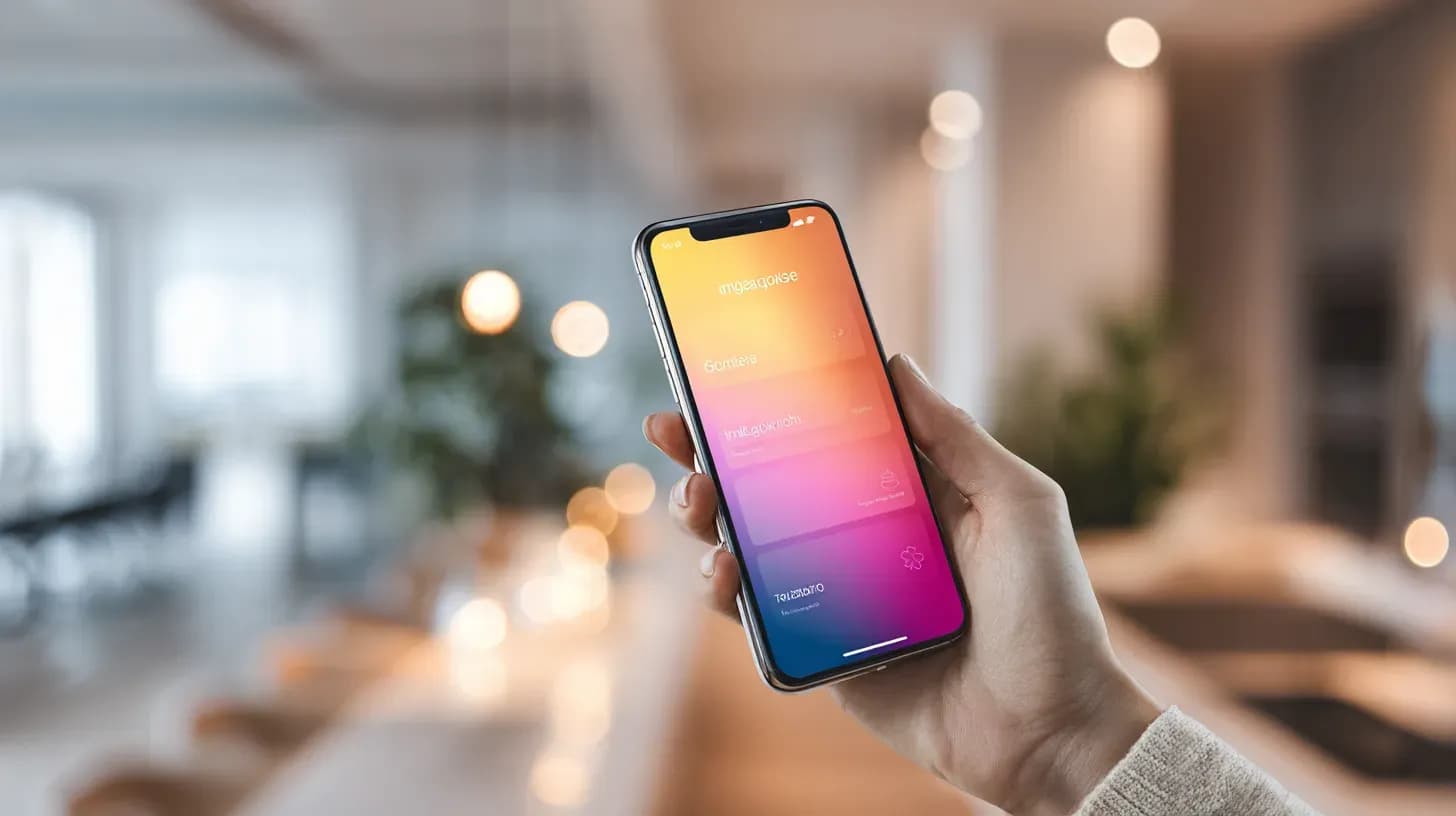 Mobile application on a smartphone