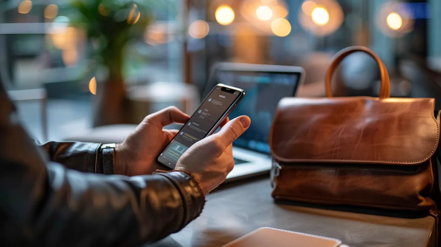 learning on a smartphone on the go